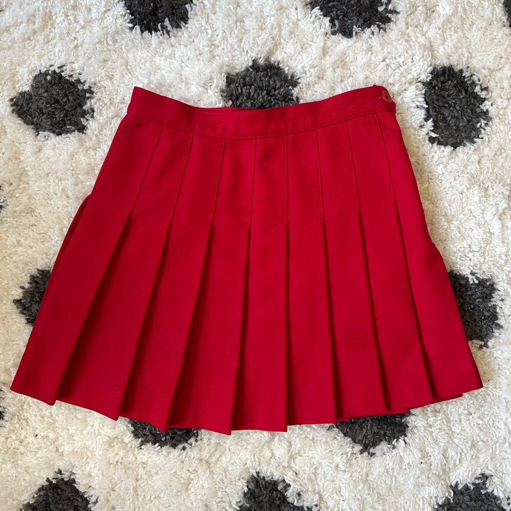 American Apparel Red Tennis Skirt